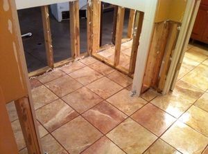 Water Damage Restoration On First Floor Bathroom