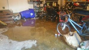 Water Damage Restoration Of Water Logged Garage