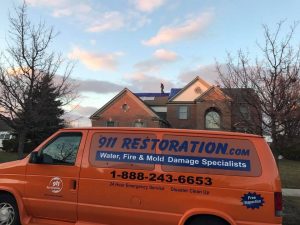 911 Restoration Team at a Residential Water Damage Job